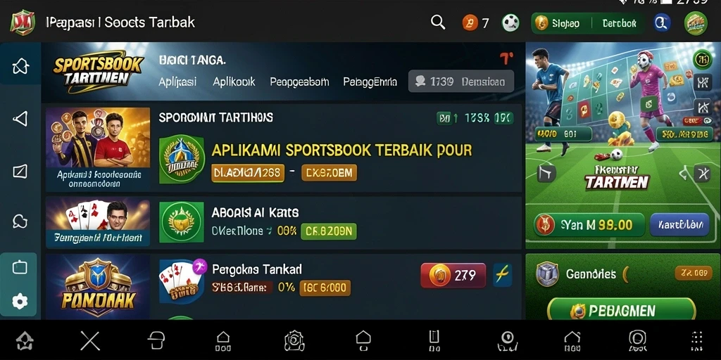 Tampilan antarmuka utama 2739 untuk pengalaman Sportsbook.