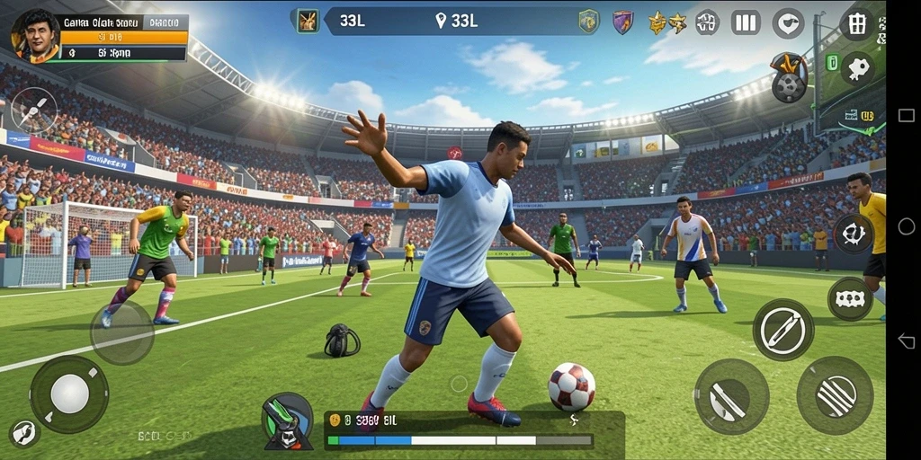 Gameplay seru dalam 33L menampilkan aksi olahraga yang penuh adrenalin.