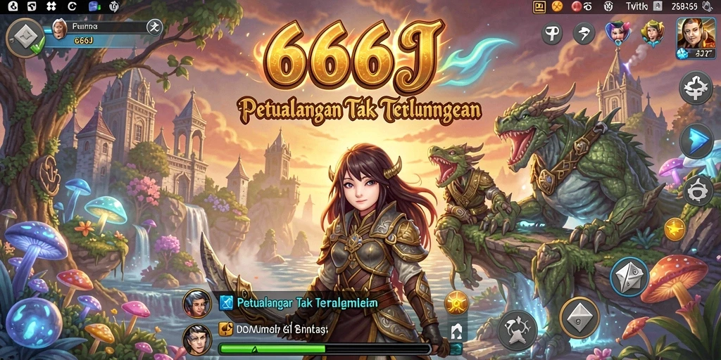 Tampilan gameplay <strong>666J</strong> yang menakjubkan saat menjelajahi dunia petualangan.