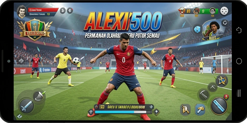 Tampilan gameplay ALEXIS500 dengan aksi olahraga yang seru.