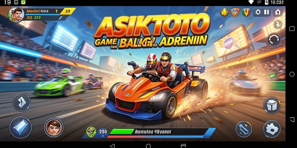 Tampilan gameplay balapan yang mendebarkan di ASIKTOTO.