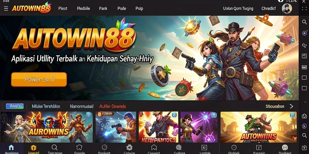 Tampilan screenshot utama AUTOWIN88 yang menunjukkan fitur Utility canggih.