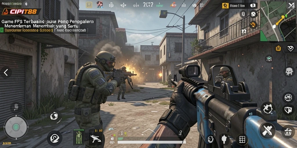 Tampilan aksi menembak yang seru dalam gameplay CIPIT88.