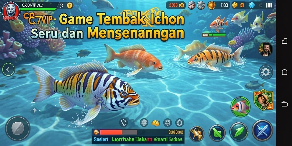 Screenshot menunjukkan pengalaman seru menembak ikan dalam CR7VIP.