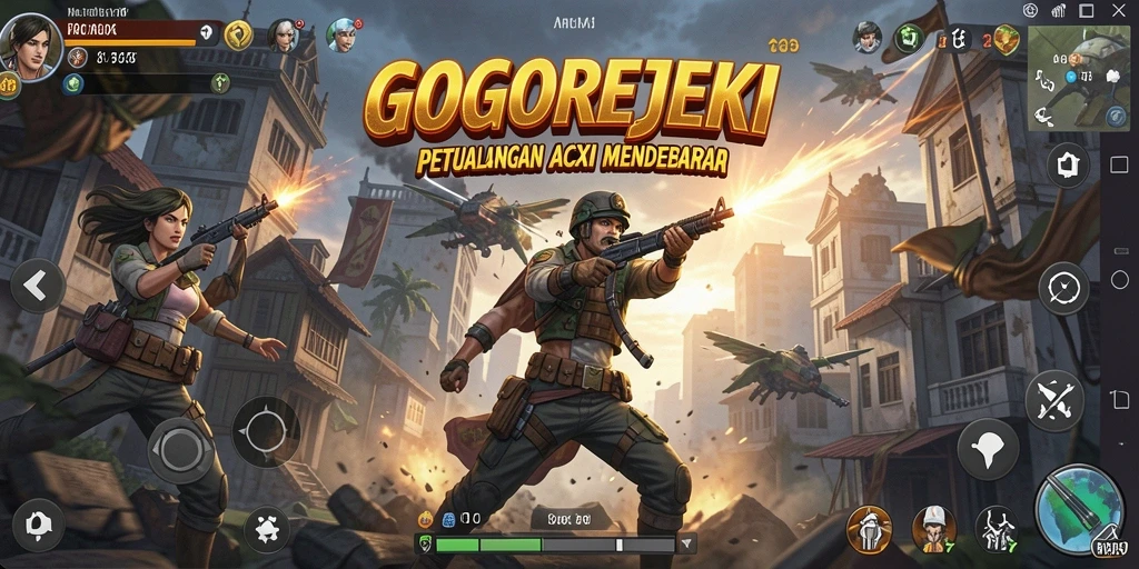 Tampilan gameplay seru di GOGOREJEKI dengan aksi yang mendebarkan.
