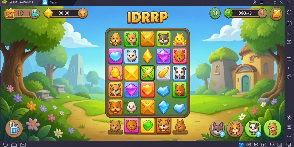 Tampilan gameplay menantang di IDRRP Match-3.
