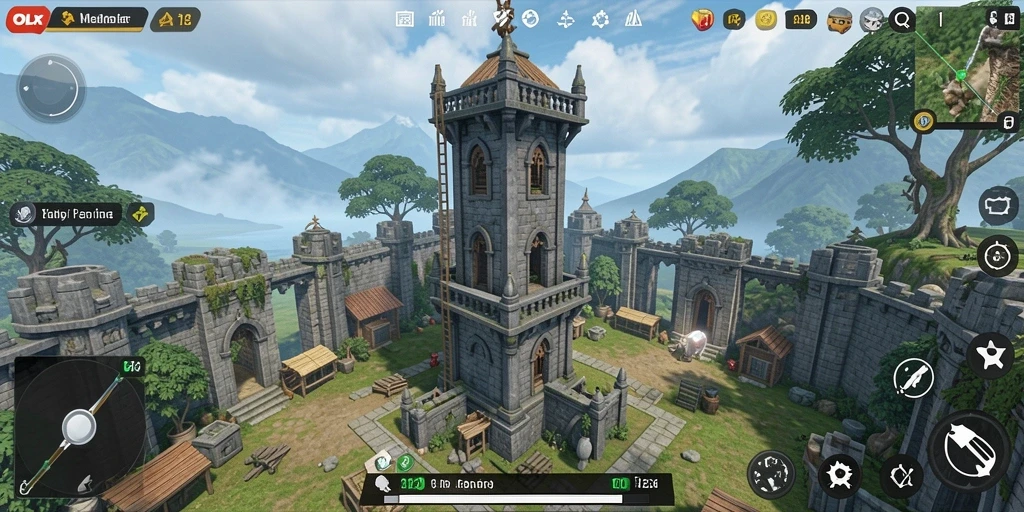 Tampilan gameplay menarik dari OLX128, menaklukkan musuh dengan strategi tower defense.
