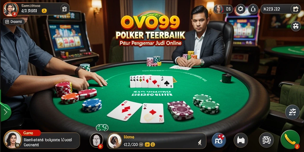 Tampilan menarik gameplay Poker di OVO99.