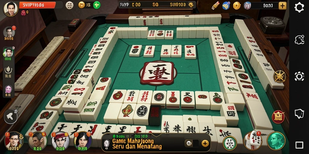 Screenshot SVIP10 yang menampilkan gameplay Mahjong yang menarik.