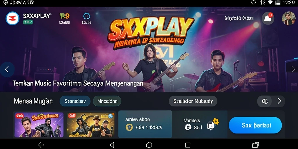 Tampilan gameplay interaktif SXXPLAY saat menikmati musik.