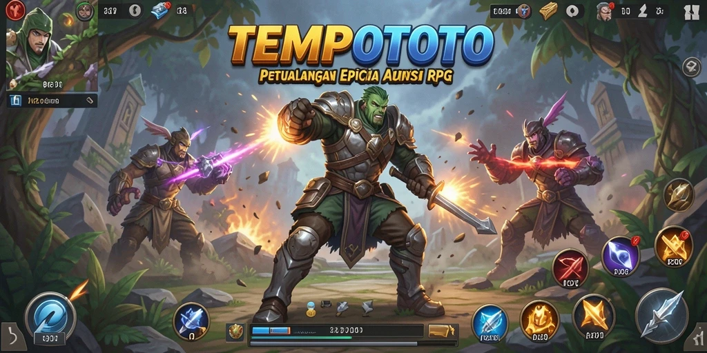 Screenshot gameplay TEMPOTOTO dengan aksi seru dan dunia luas.