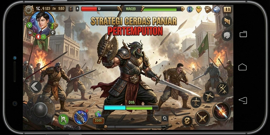 Tampilan gameplay strategi yang mendebarkan di WAK89.